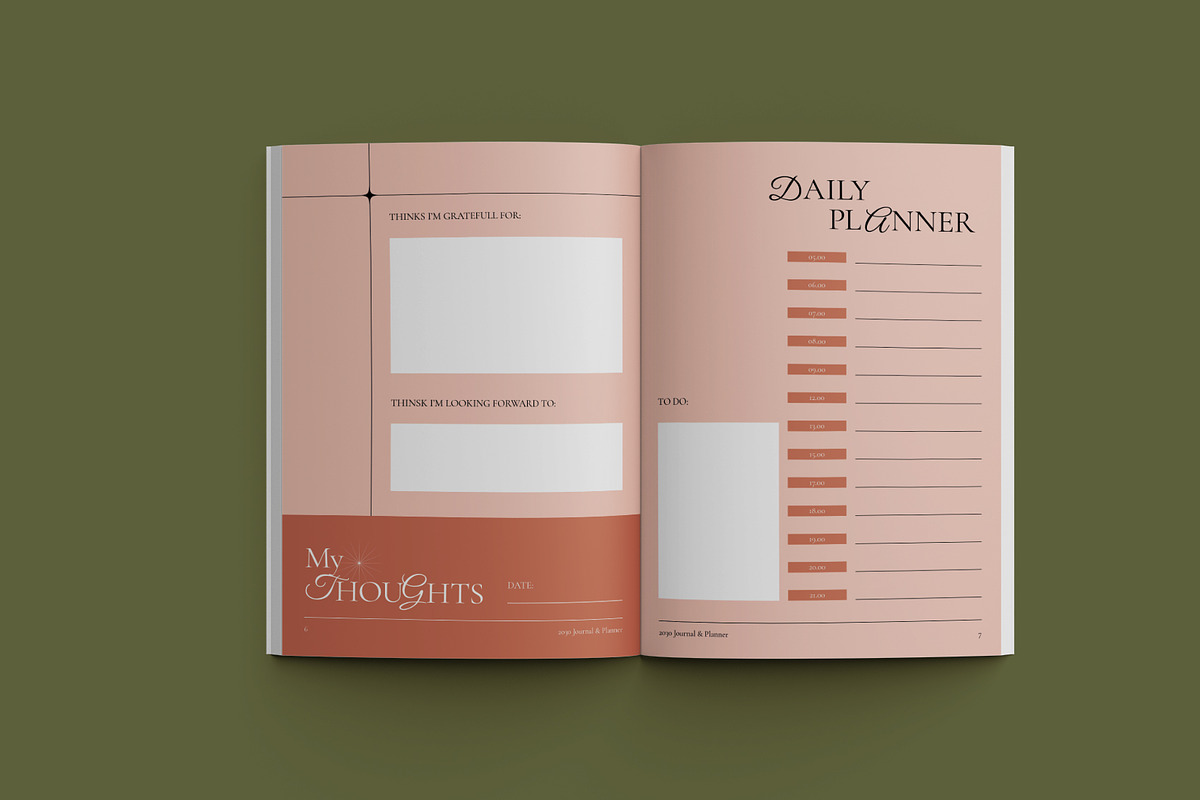 Orange Boho Journal Planner, a Stationery Template by Neermana (Photo 5 of 10)