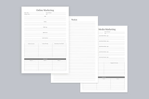 Marketing Planning Pages Set V-02