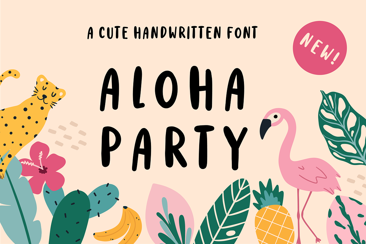Aloha party font, a Handwritten Font by Nyla.Studio (Photo 1 of 10)