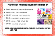 1400+ Photoshop Painting Brush Kit, a Brush Add-On by Chipshpow Graphics (Thumbnail 2 of 8)