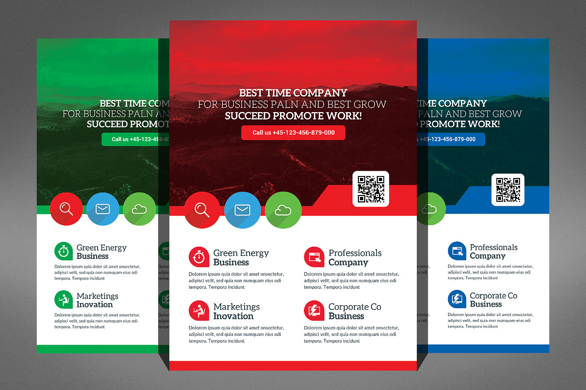 Big Corporate Business Flyer Bundle, a Flyer Template by Graphic Templates (Photo 5 of 6)