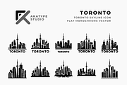 Toronto Skyline Icon Vector, an Icon by Akatype Studio (Thumbnail 1 of 3)