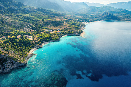 Breathtaking aerial view of Kefaloni, a Photo by Iftikhar Alam