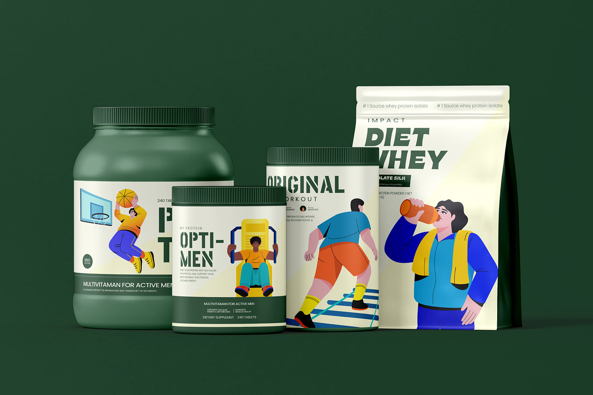 Fitness and Health Illustration Art, a Healthcare Illustration by Brickclay (Photo 3 of 9)