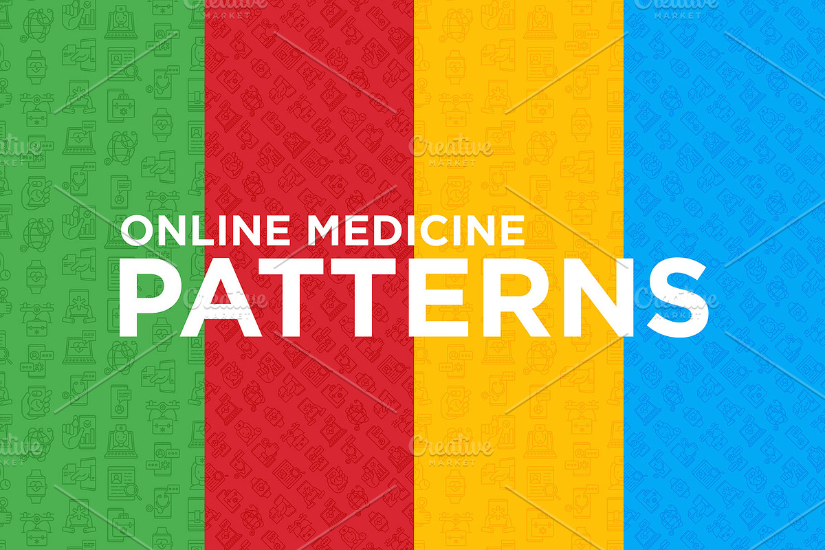 Online Medicine Patterns Collection, a Pattern Graphic by Alex Blogoodf (Photo 6 of 8)