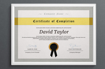 Multipurpose Certificate