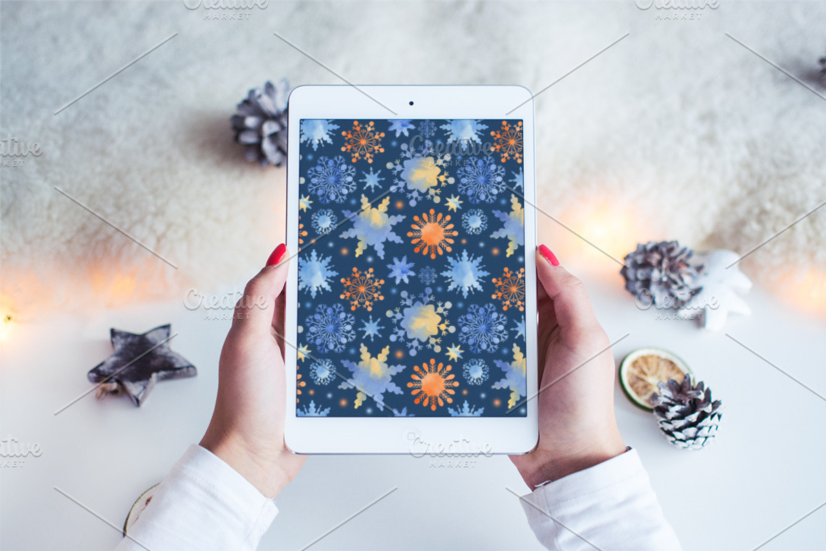 Christmas fantasy. Set snowflakes2, a Decorative Illustration by BrushArtDesigns (Photo 6 of 9)