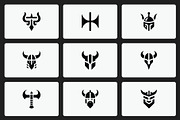 Viking Weapon Logo Set, a Branding & Logo Template by Vectorium Studio (Thumbnail 1 of 2)