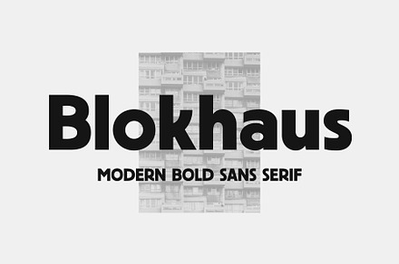 Blokhaus, a Sans Serif Font by Bart Wesolek