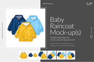 Baby Raincoat Mock-ups Set&Generator