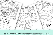 2018 COLORING CALENDAR, an Illustration by Sentimental postman (Thumbnail 1 of 5)