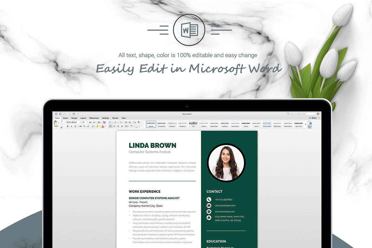 Artistic Resume & Portfolio, a Resume Template by ResumeInventor (Photo 4 of 5)