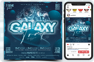 Club Party Flyer Template, a Flyer Template by regalDRAW