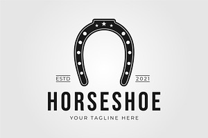 horseshoe stable or blacksmith logo, a Graphic by Rizkaarishandy_shop