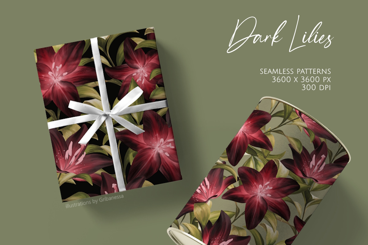 Vibrant Floral Elegance Pattern Set, a Pattern Graphic by Gribanessa (Photo 3 of 4)