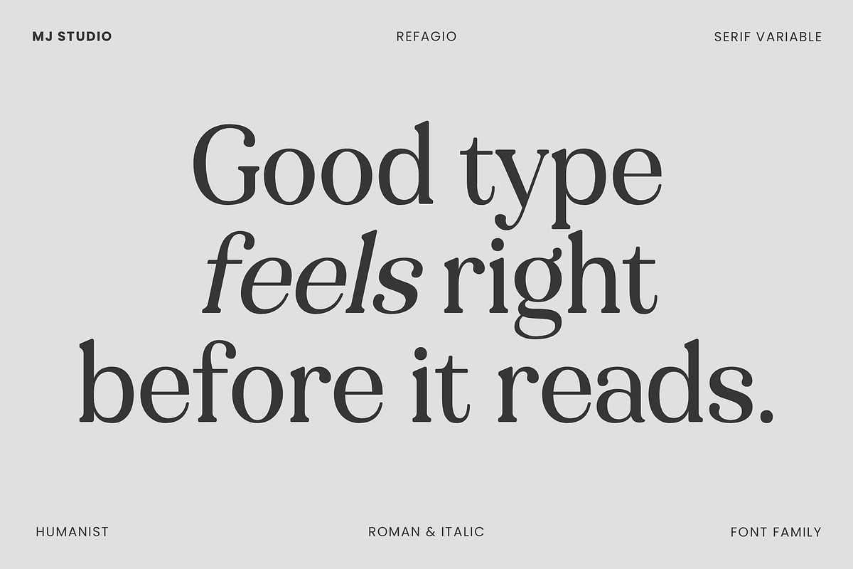 Refagio Modern Serif Family 92 Fonts, a Serif Font by MjStudio31 (Photo 15 of 15)