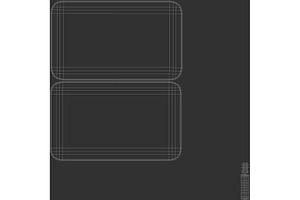 Stack White Rectangle Patch 3D Model