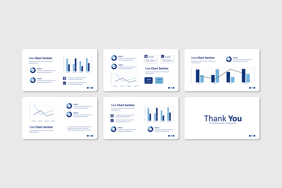 Line Chart - PowerPoint Template, a Presentation Template by QR Design ...