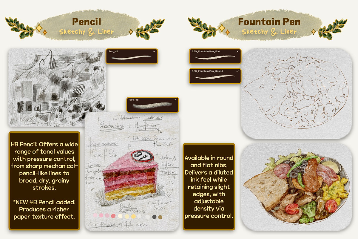 Authentic WATERCOLOR BRUSHES by Seo, a Brushes & More by Illustration by Seo (Photo 17 of 33)