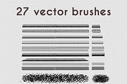 27 Vector brushes for Illustrator, a Brush Add-On by SwetTS (Thumbnail 2 of 5)