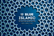 19 BLUE SEAMLESS ORIENTAL PATTERNS, a Pattern Graphic by AndisREA (Thumbnail 1 of 3)