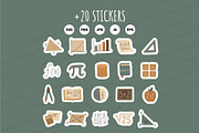 Mathematics Education Clipart Set, an Education Illustration by Palau (Thumbnail 10 of 10)