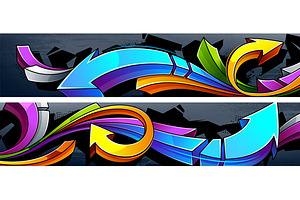 Vector Graffiti Banners