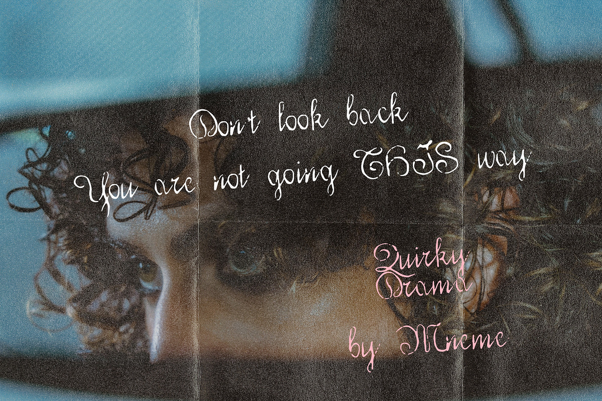 Quirky Drama: Expressive Script Font, a Script Font by Mneme (Photo 5 of 8)