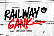 Railway Gank - Street Marker Type, a Handwritten Font by ikiiko (Thumbnail 1 of 7)