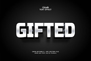 Text Effect Gifted, a Layer Style Add-On by Navy Graphic (Thumbnail 1 of 2)