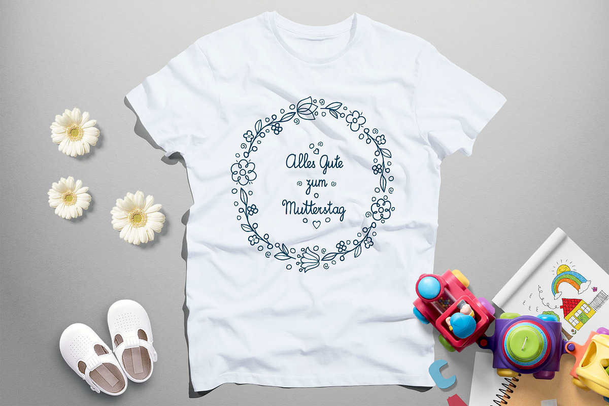Mothers day Alles Gute zum Muttertag, a Decorative Illustration by Zoya Miller (Photo 4 of 9)