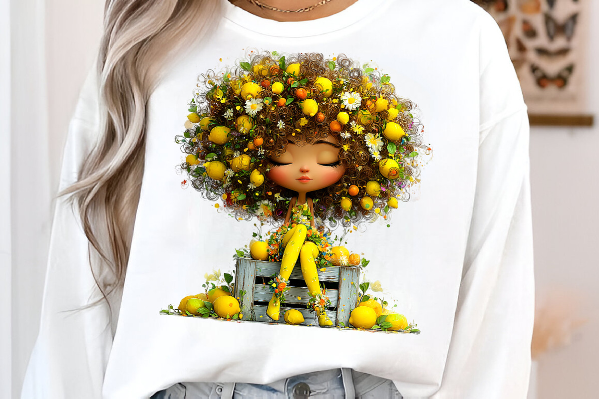 Whimsical lemon Girl Clip Art, an Illustration by SinaCreation (Photo 6 of 9)