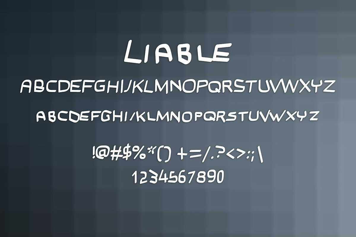 LIABLE font preview 2