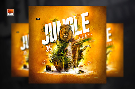 Flyer Jungle Party, a Flyer Template by MonkeyBOX