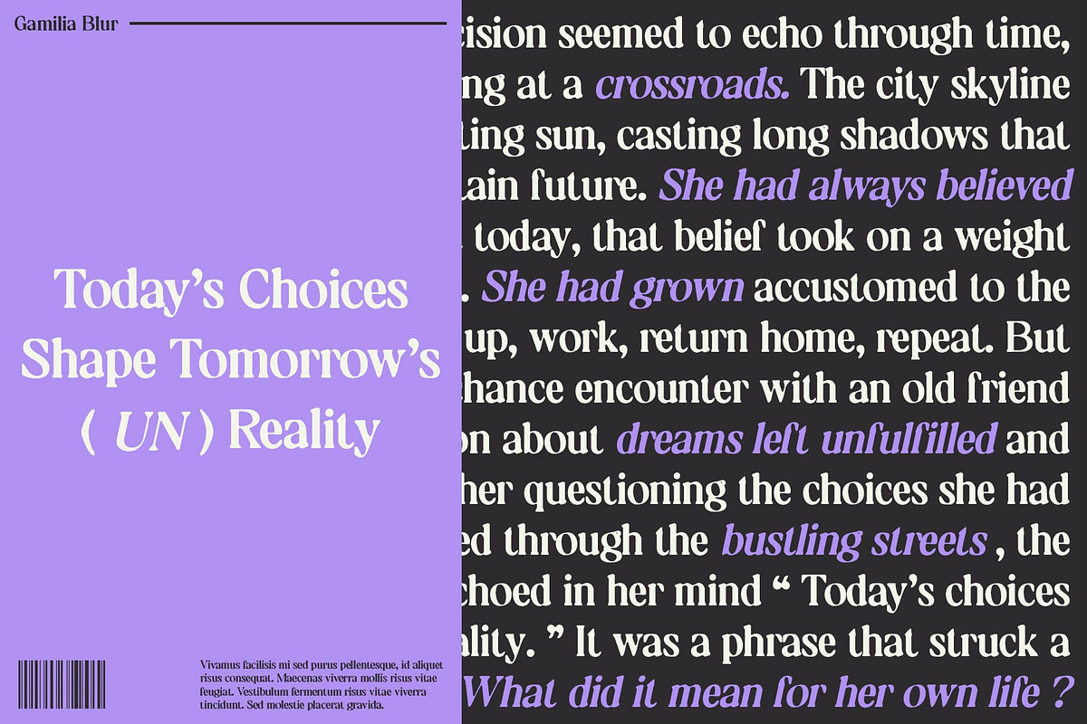 Gamilia Blur, a Serif Font by Craft Supply Co. (Photo 2 of 8)