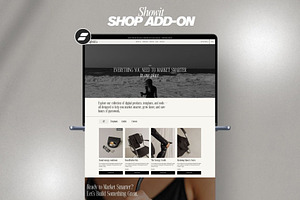 Showit Shop Add on page