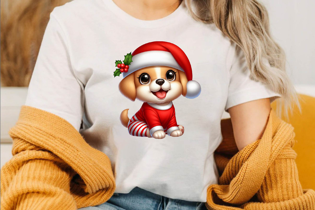 Christmas Baby Dog Sublimation Clipa, an Illustration by SVGArt (Photo 5 of 8)