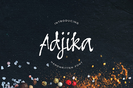 Adjika Handwritten Script, a Script Font by lissius