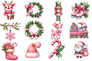 Pink Sweet Cute Christmas Clipart, an Illustration by Designworld (Thumbnail 5 of 6)