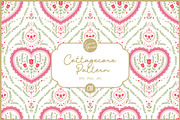Cottagecore Pattern 8 Romantic Heart, a Pattern Graphic by Euonia Meraki (Thumbnail 1 of 13)