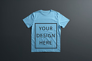 T-Shirt Mockup - Sky Blue Edition, a Shirt Mockup by ForhadGFX (Thumbnail 6 of 12)