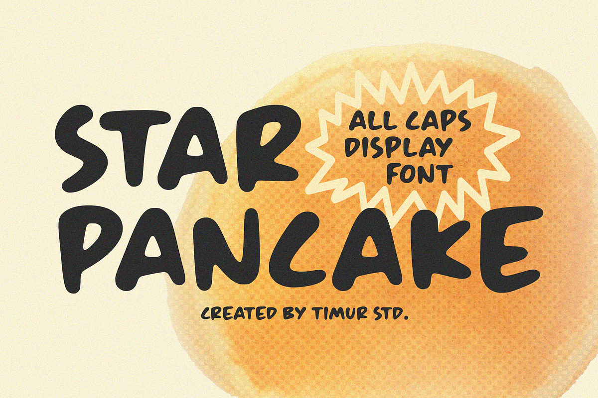 Star Pancake Font, a Handwritten Font by Timurtype (Photo 1 of 7)