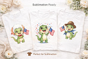Patriotic Dino Sublimation, an Illustration by Artnoy (Thumbnail 5 of 8)