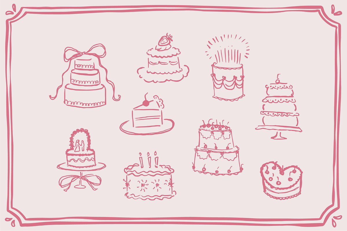 Assorted Cake Clipart!, an Illustration by Jordyn Grace Design (Photo 2 of 6)