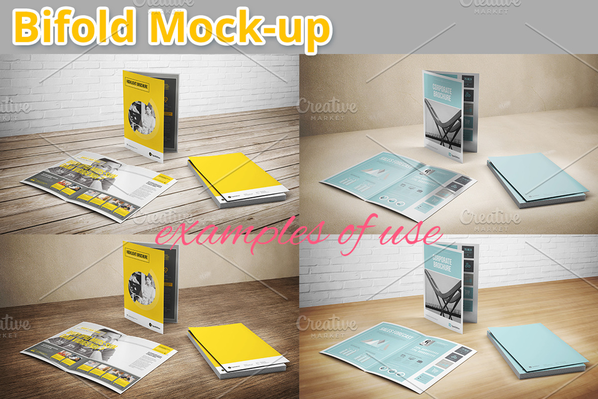 Bifold Brochure Mockup, a Print Template by MockUps Gallery (Photo 2 of 6)