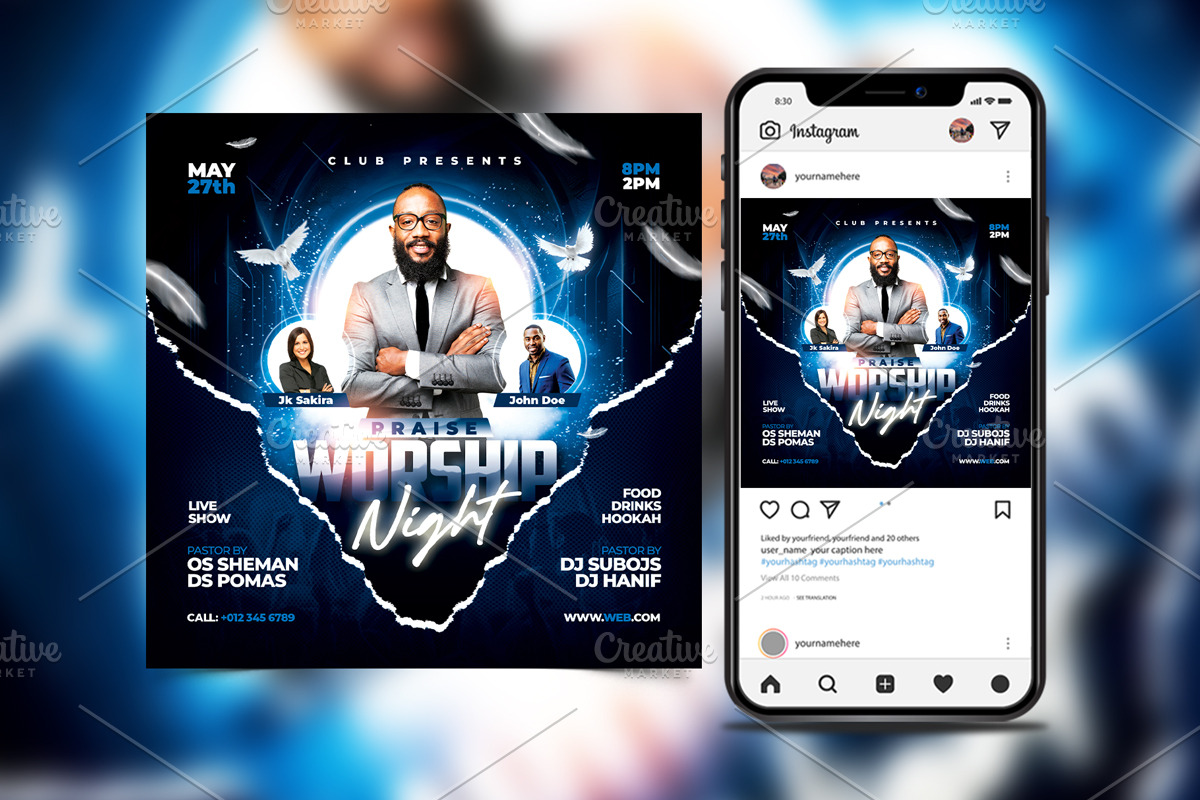 20 Church Flyers Bundle, a Flyer Template by StarPixles11 (Photo 14 of 15)
