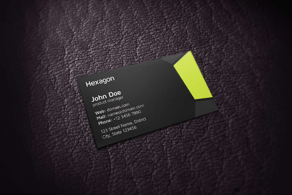 Hexagon Business Card, a Business Card Template by Rafael Oliveira (Photo 2 of 4)