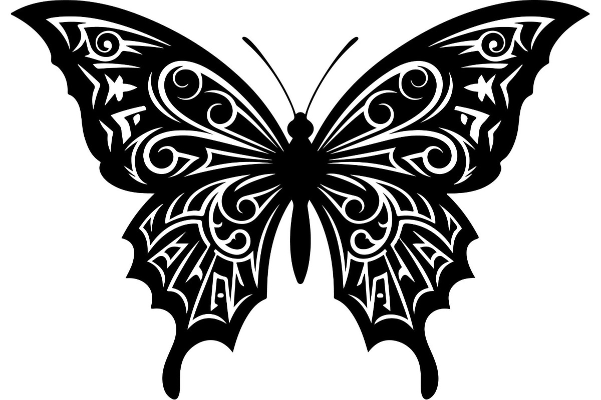 Elegant Butterfly Silhouette, an Object Graphic by Designer_Momina (Photo 7 of 20)