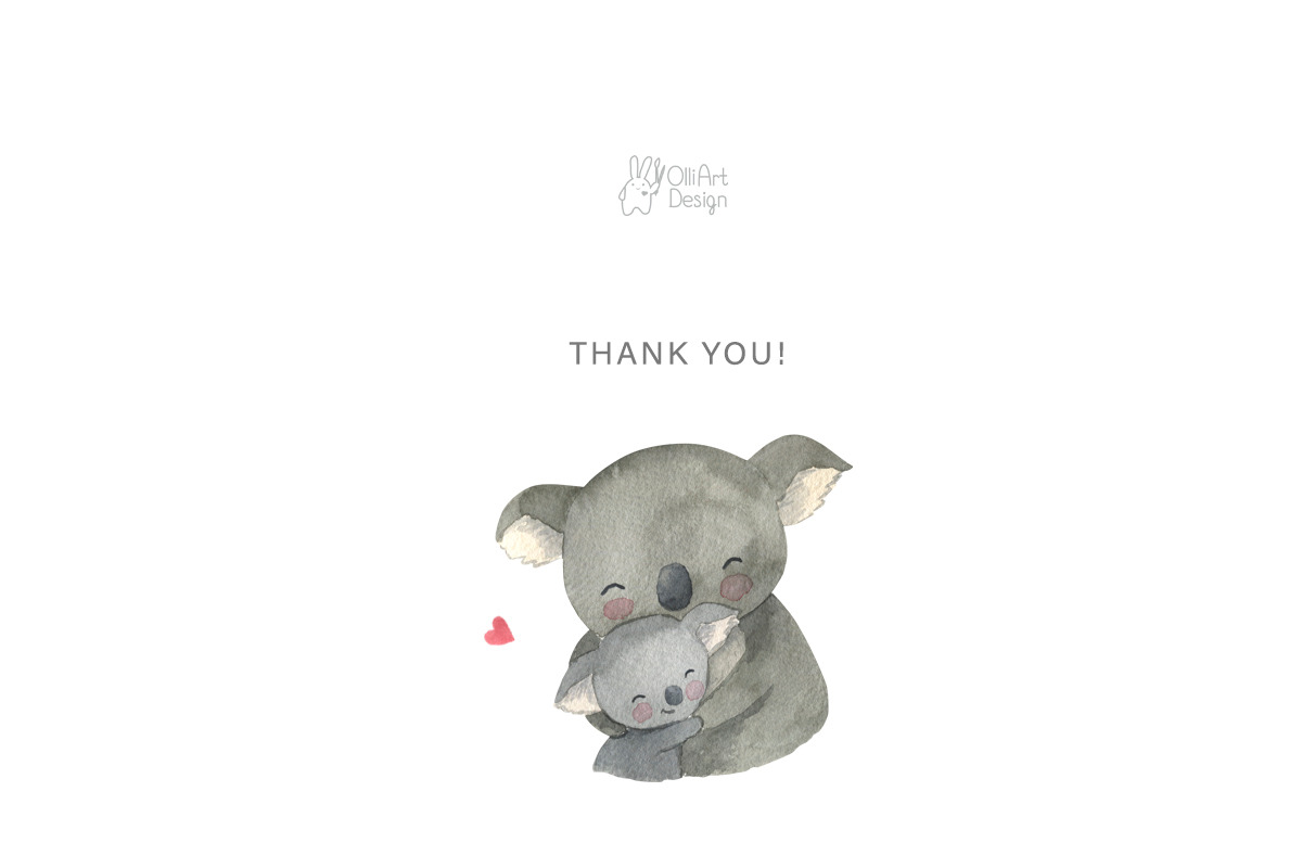KOALA clipart. Watercolor, an Animal Illustration by OlliArtDesign (Photo 5 of 5)