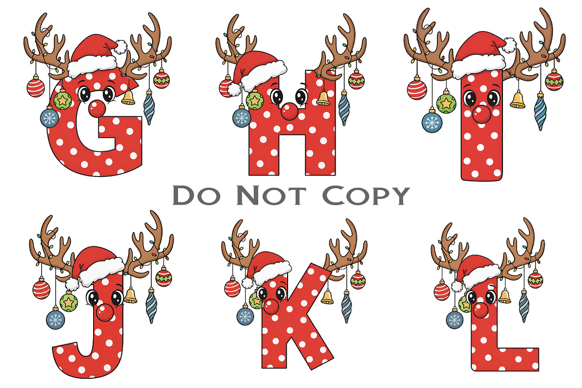Christmas Alphabet Sublimation, an Illustration by Craft Nest (Photo 3 of 6)